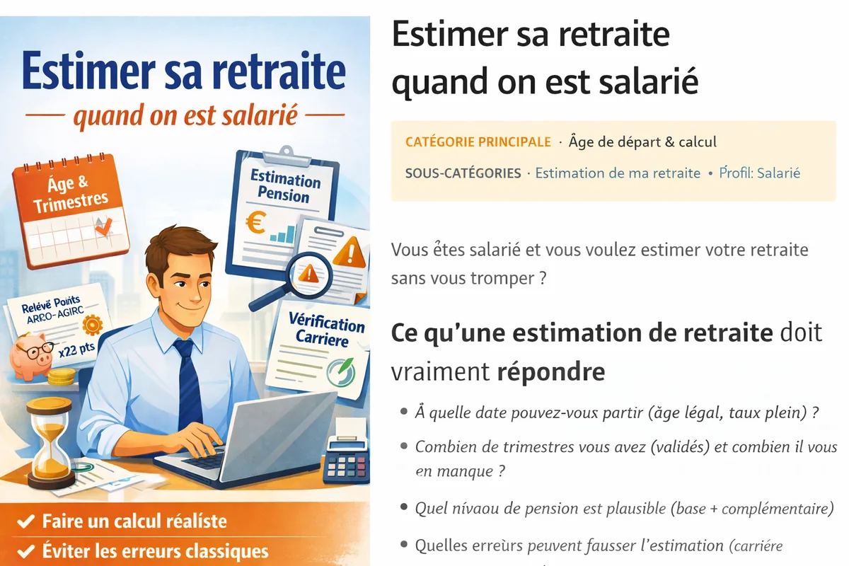 Estimer sa retraite quand on est salarié : méthode simple et erreurs à éviter