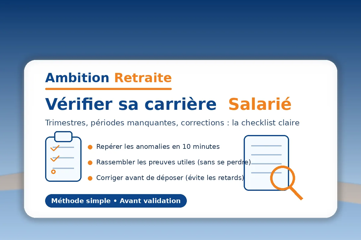 Vérifier sa carrière quand on est salarié : méthode simple pour éviter les erreurs de retraite